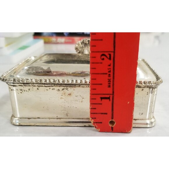 Vintage F.B.Rogers Etched Shield Silver Plated Silent Butler crumb catcher - Picture 12 of 12